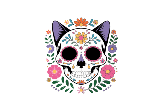 Calavera Cat with Floral Day of the Dead Review