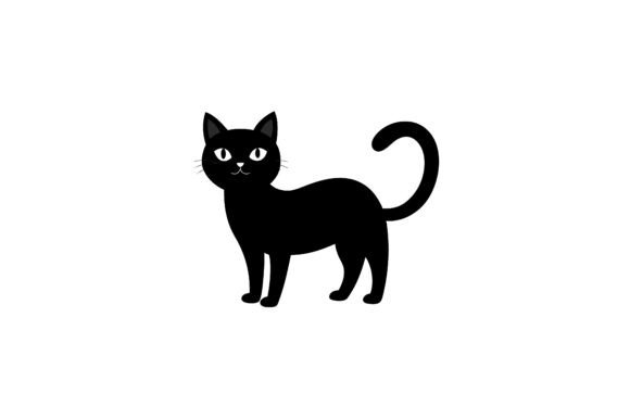 Cat Black Vector Illustration Clip Art O Review