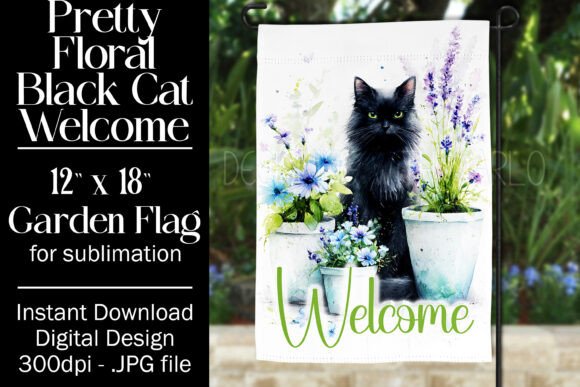 Cat Garden Flag Sublimation Design 4 Review