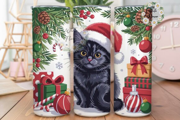 Christmas Cat Tumbler Wrap Embroidery Review