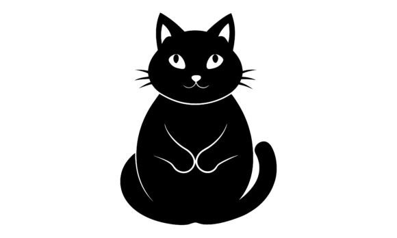 Cute Black Cat Cartoon Vector Review