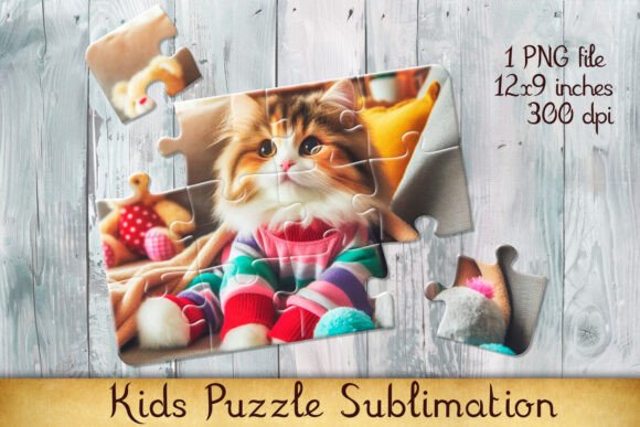 Cute Cat Kids Puzzle Design Review