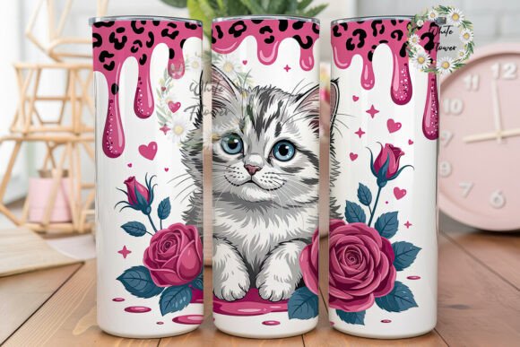 Cute Cat Roses 20oz Tumbler Wrap Embroidery Review
