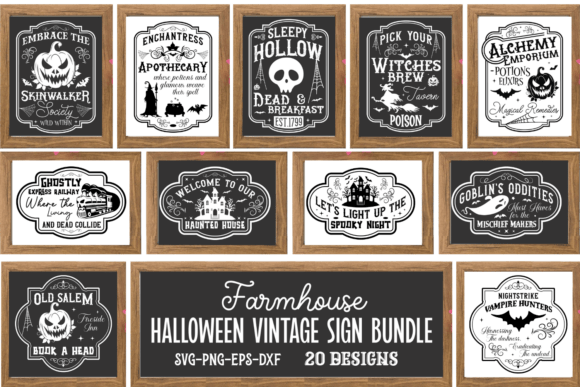 Farmhouse Halloween Sign SVG Bundle Review