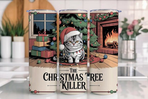 Grumpy Christmas Cat 20oz Tumbler Wrap Review