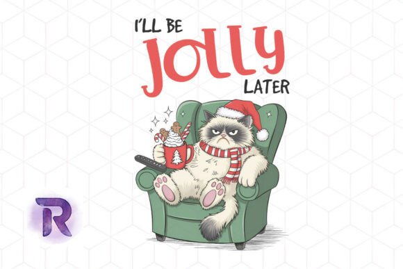I'll Be Jolly Later Cat Christmas PNG Review
