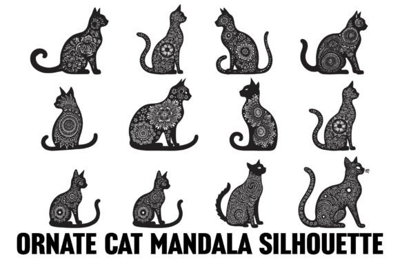 Ornate Cat Mandala Silhouette Design Review
