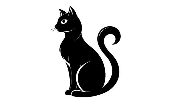 Sitting Black Cat Silhouette Review