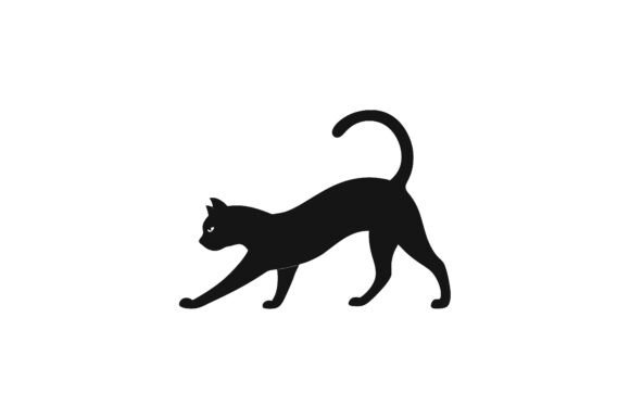 Stretching Cat Silhouette Back Arched an Review
