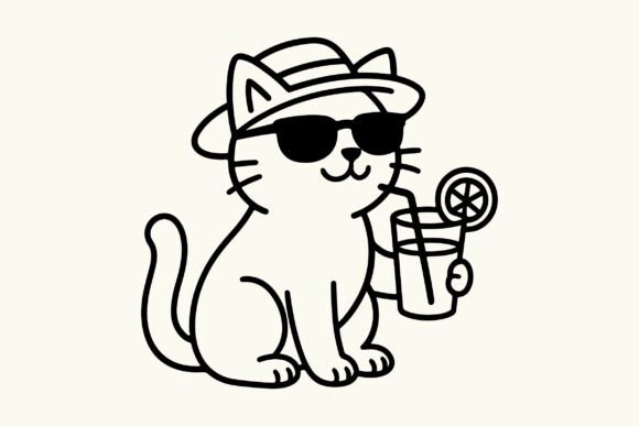 Summer Cat Silhouette Vector Clipart: A Designer's Review