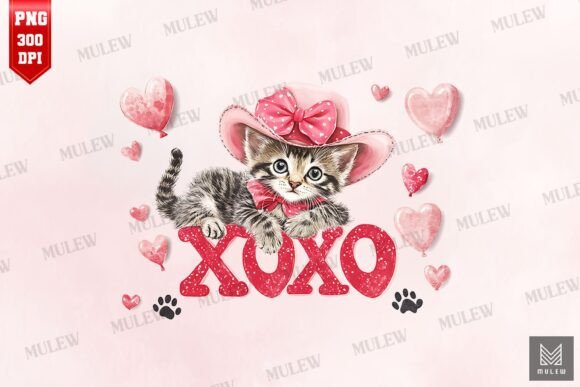 Valentine Cat XOXO Sublimation PNG Review